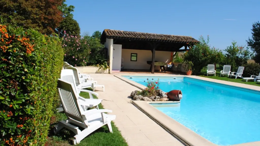 Piscine et cadre des gîtes de Boisse
